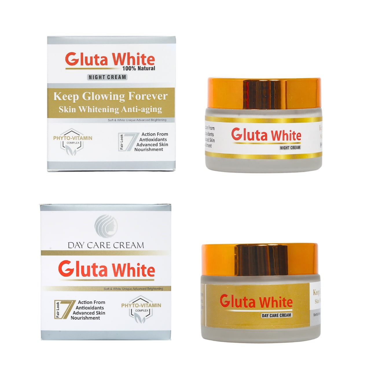 Gluta White Night & Day Cream Bundle