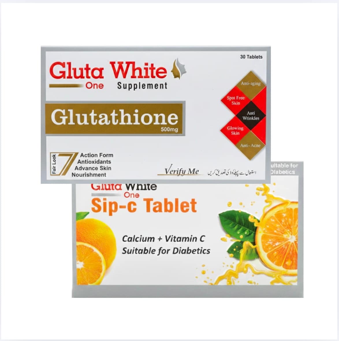 Gluta White Glutathione Tablets And Vitamin C